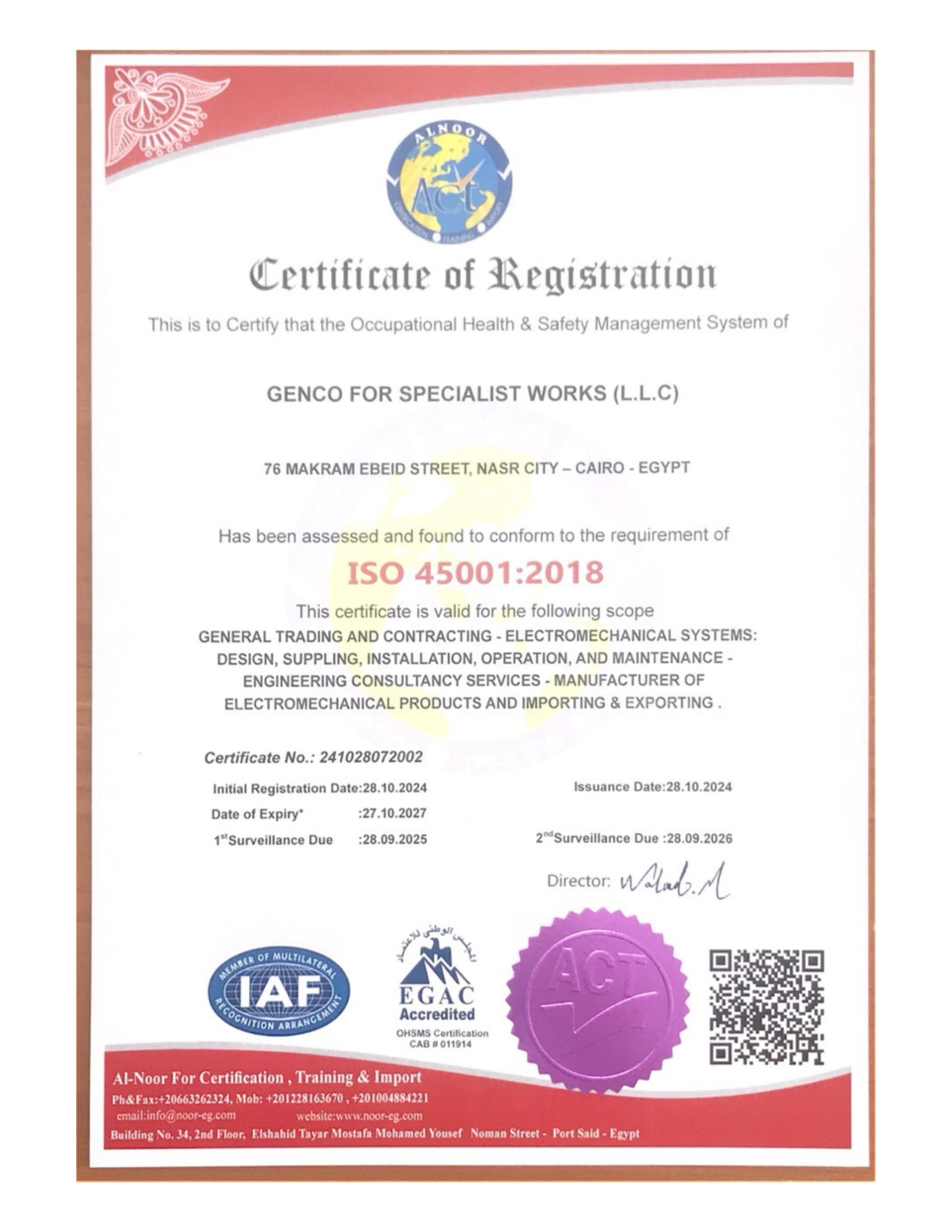 ISO 45001:2018